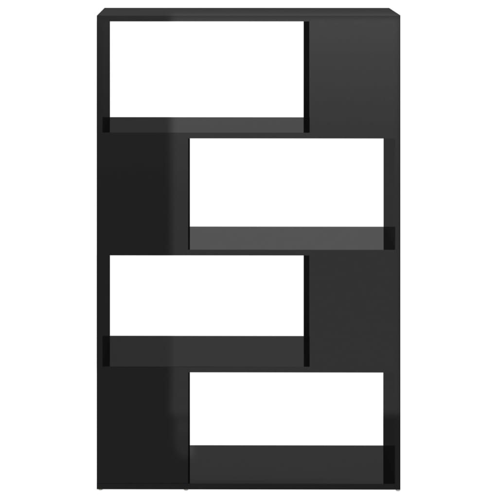 VidaXL Boekenkast/kamerscherm 80x24x124,5 cm hoogglans zwart