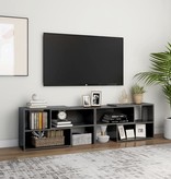 vidaXL Tv-meubel 149x30x52 cm spaanplaat hoogglans grijs