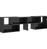 vidaXL Tv-meubel 149x30x52 cm spaanplaat hoogglans grijs