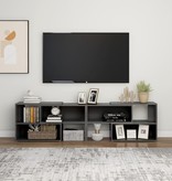 vidaXL Tv-meubel 149x30x52 cm spaanplaat hoogglans grijs