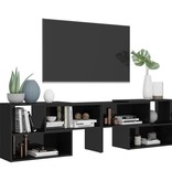 vidaXL Tv-meubel 149x30x52 cm spaanplaat hoogglans zwart