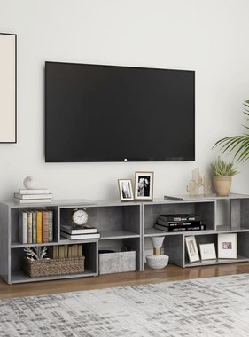 vidaXL Tv-meubel 149x30x52 cm spaanplaat betongrijs