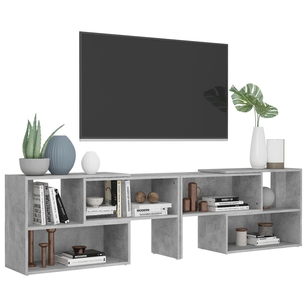 vidaXL Tv-meubel 149x30x52 cm spaanplaat betongrijs