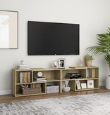 vidaXL Tv-meubel 149x30x52 cm spaanplaat sonoma eikenkleurig