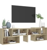 vidaXL Tv-meubel 149x30x52 cm spaanplaat sonoma eikenkleurig