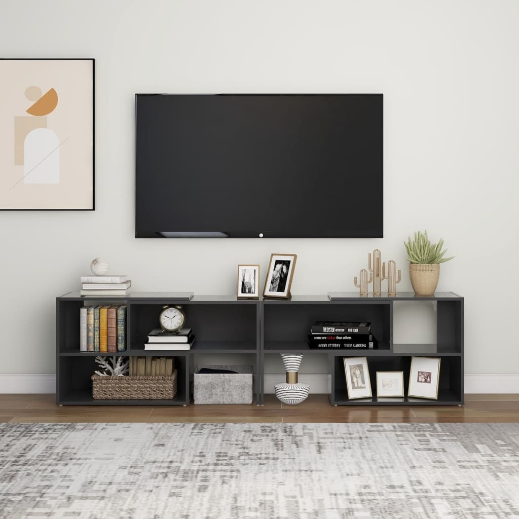 vidaXL Tv-meubel 149x30x52 cm spaanplaat grijs