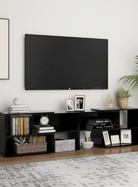 vidaXL Tv-meubel 149x30x52 cm spaanplaat zwart