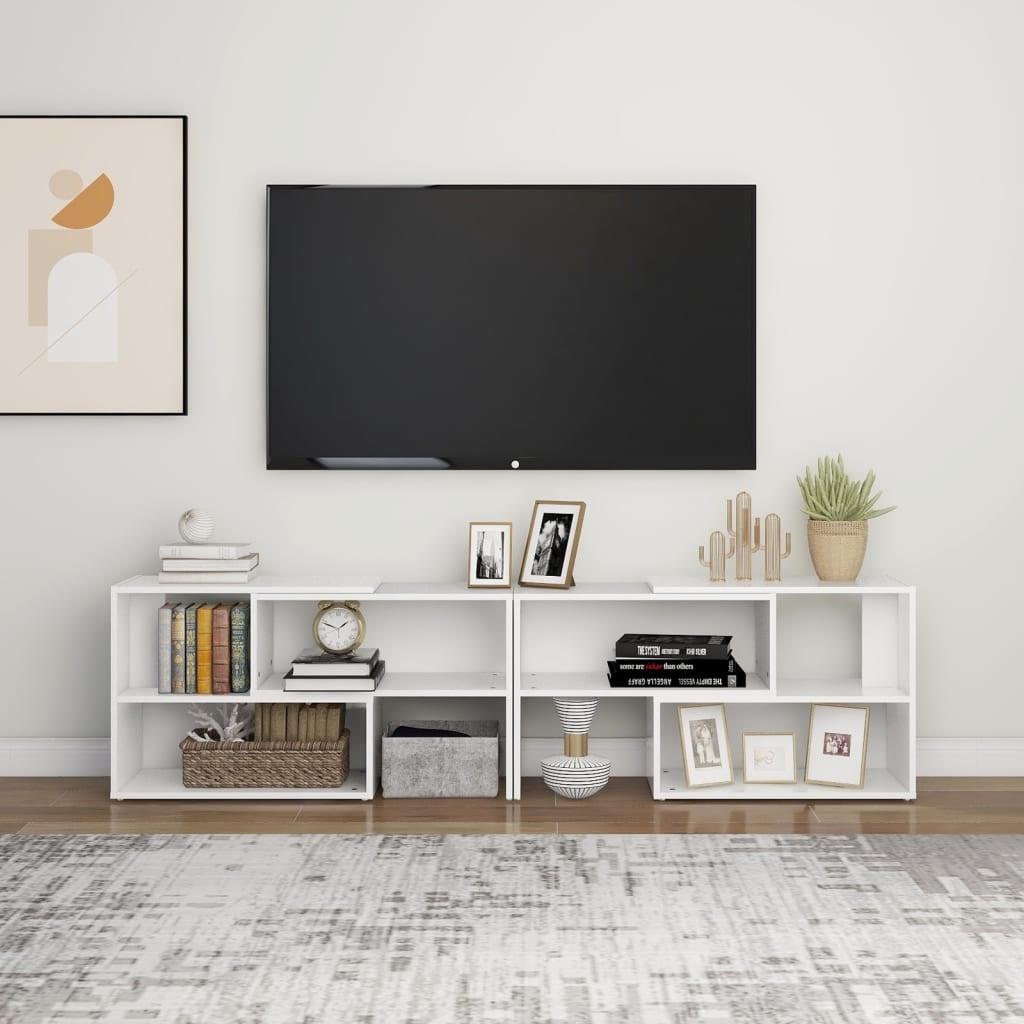 vidaXL Tv-meubel 149x30x52 cm spaanplaat wit