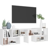 vidaXL Tv-meubel 149x30x52 cm spaanplaat wit