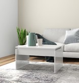 VidaXL Salontafel 68x50x38 cm spaanplaat hoogglans wit