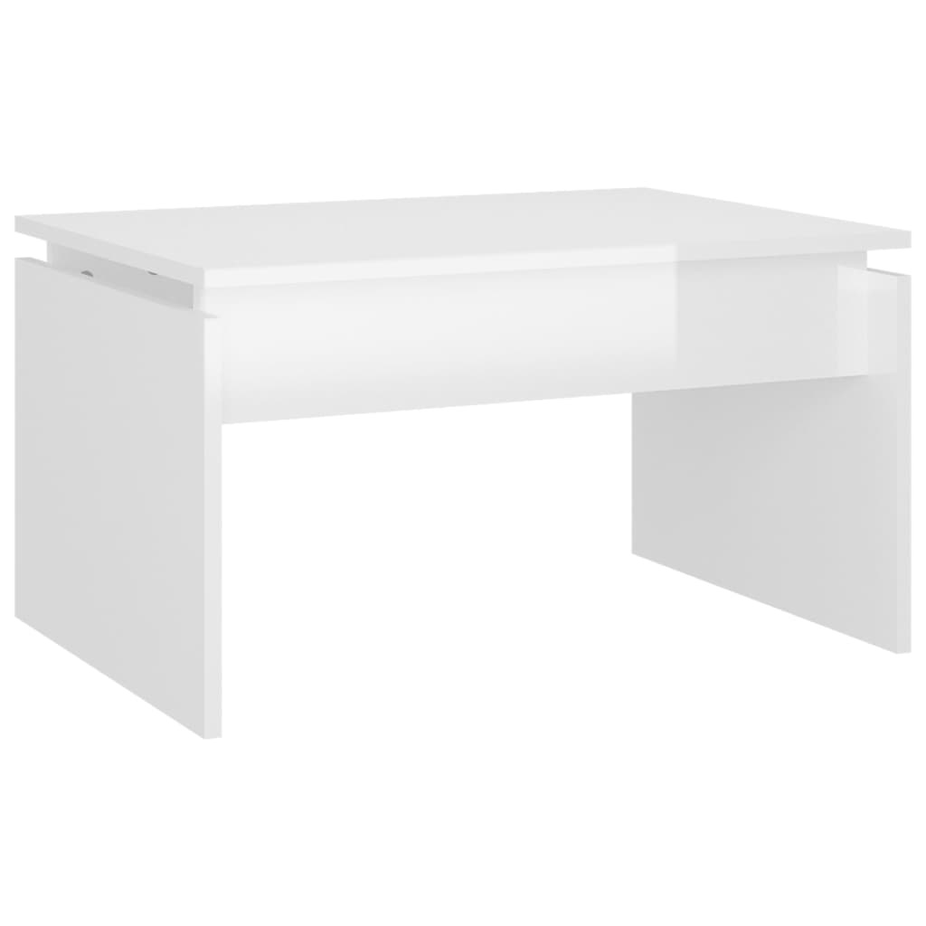VidaXL Salontafel 68x50x38 cm spaanplaat hoogglans wit