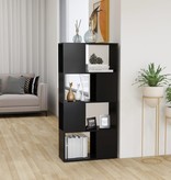 vidaXL Boekenkast/kamerscherm 60x24x124,5 cm spaanplaat grijs