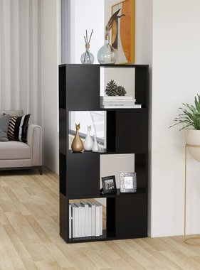 vidaXL Boekenkast/kamerscherm 60x24x124,5 cm spaanplaat grijs