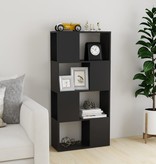 vidaXL Boekenkast/kamerscherm 60x24x124,5 cm spaanplaat grijs