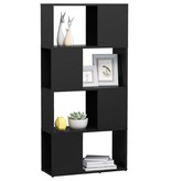 vidaXL Boekenkast/kamerscherm 60x24x124,5 cm spaanplaat grijs