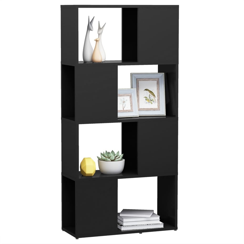 vidaXL Boekenkast/kamerscherm 60x24x124,5 cm spaanplaat grijs