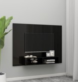 vidaXL Tv-wandmeubel 135x23,5x90 cm spaanplaat hoogglans zwart