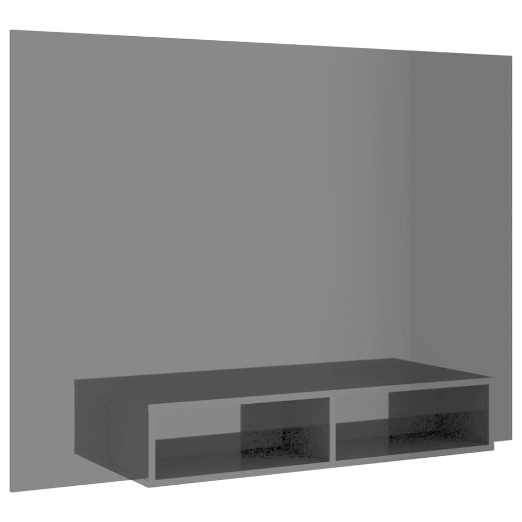 vidaXL Tv-wandmeubel 135x23,5x90 cm spaanplaat hoogglans zwart
