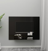 vidaXL Tv-wandmeubel 135x23,5x90 cm spaanplaat hoogglans zwart