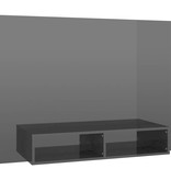 vidaXL Tv-wandmeubel 120x23,5x90 cm spaanplaat hoogglans zwart