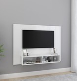 vidaXL Tv-wandmeubel 120x23,5x90 cm spaanplaat hoogglans wit