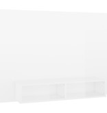 vidaXL Tv-wandmeubel 120x23,5x90 cm spaanplaat hoogglans wit