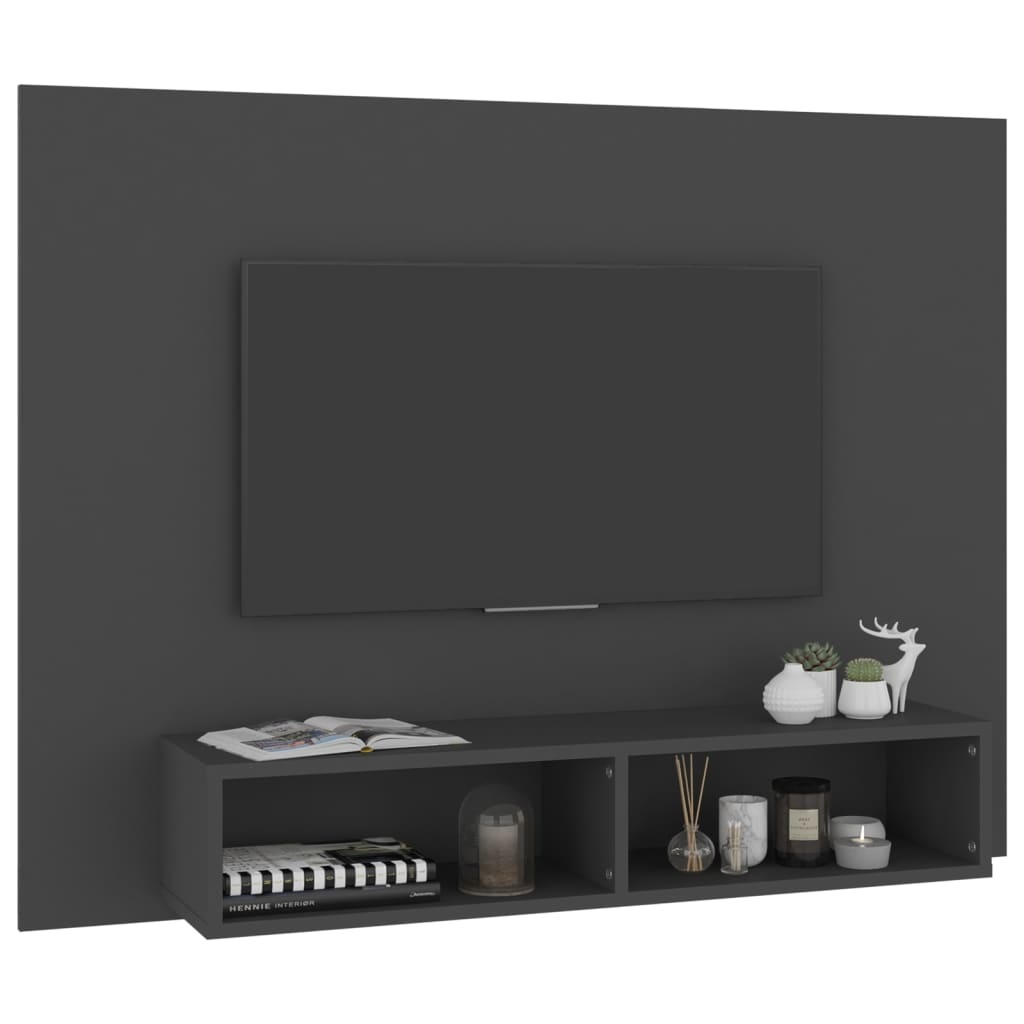 vidaXL Tv-wandmeubel 120x23,5x90 cm spaanplaat grijs