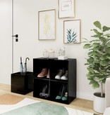 VidaXL Opbergkast 105x35,5x70 cm spaanplaat hoogglans zwart