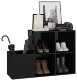 VidaXL Opbergkast 105x35,5x70 cm spaanplaat hoogglans zwart
