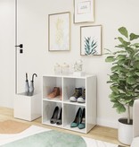 VidaXL Opbergkast 105x35,5x70 cm spaanplaat hoogglans wit