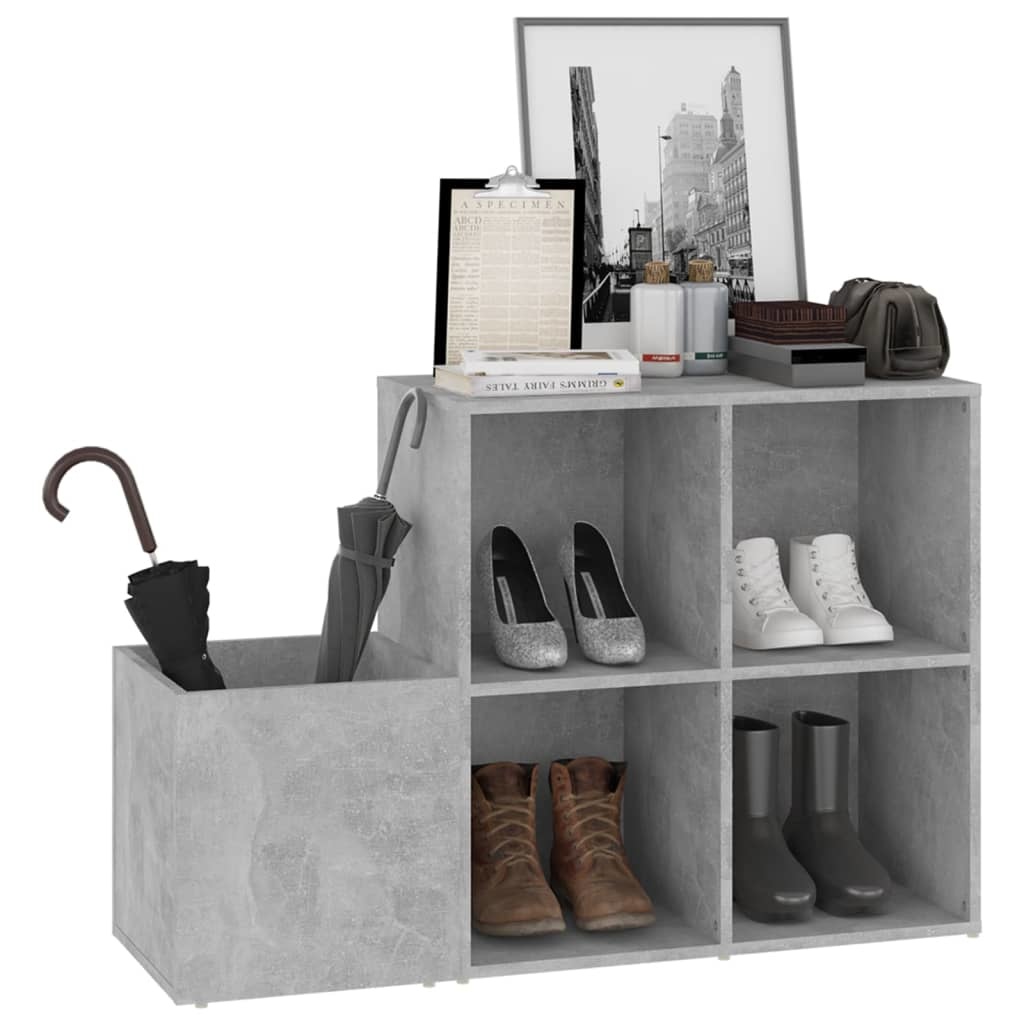 VidaXL Opbergkast 105x35,5x70 cm spaanplaat betongrijs