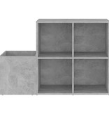 VidaXL Opbergkast 105x35,5x70 cm spaanplaat betongrijs