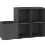 VidaXL Opbergkast 105x35,5x70 cm spaanplaat grijs