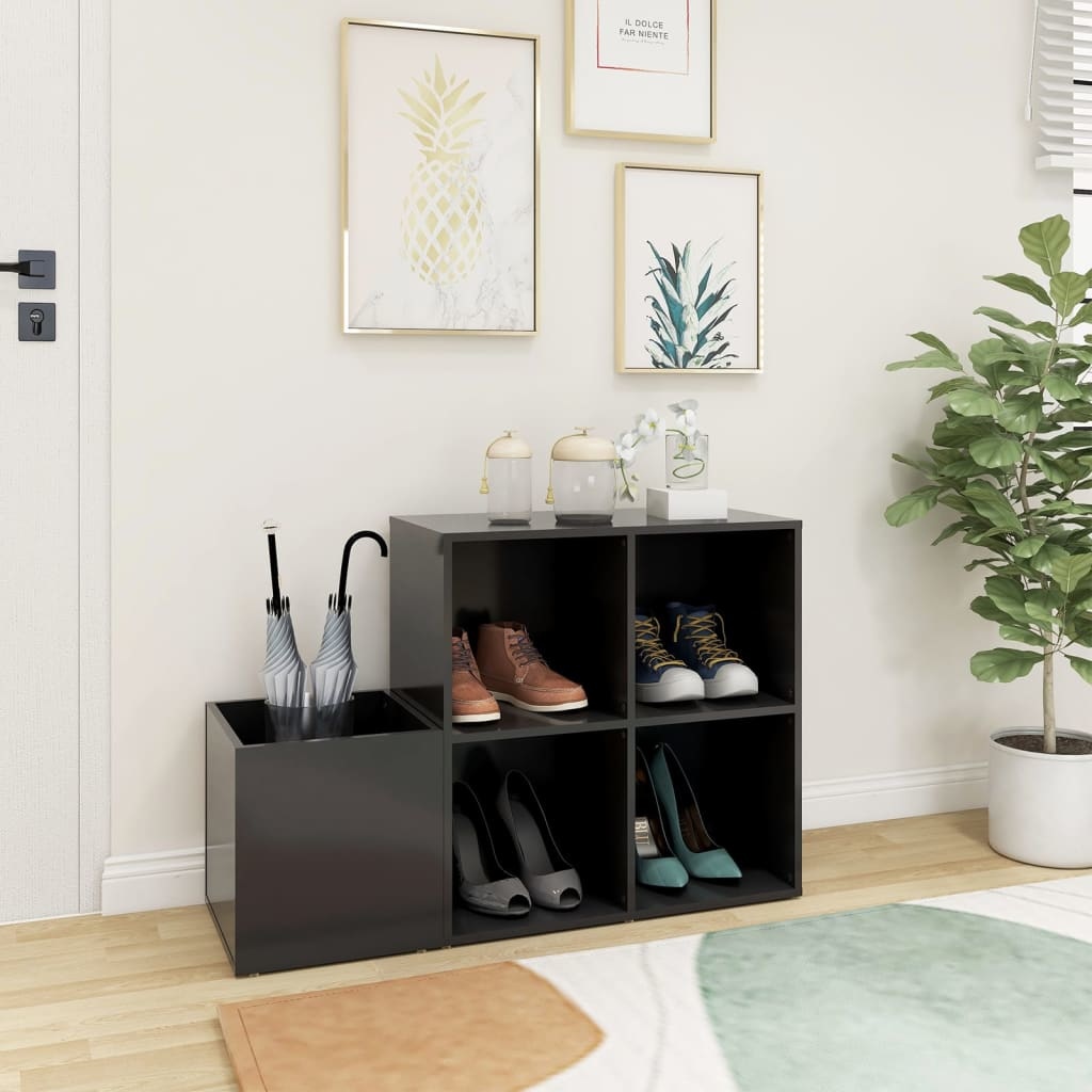 VidaXL Opbergkast 105x35,5x70 cm spaanplaat grijs
