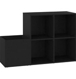 VidaXL Opbergkast 105x35,5x70 cm spaanplaat zwart