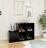 VidaXL Opbergkast 105x35,5x70 cm spaanplaat zwart