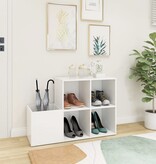 VidaXL Opbergkast 105x35,5x70 cm spaanplaat wit