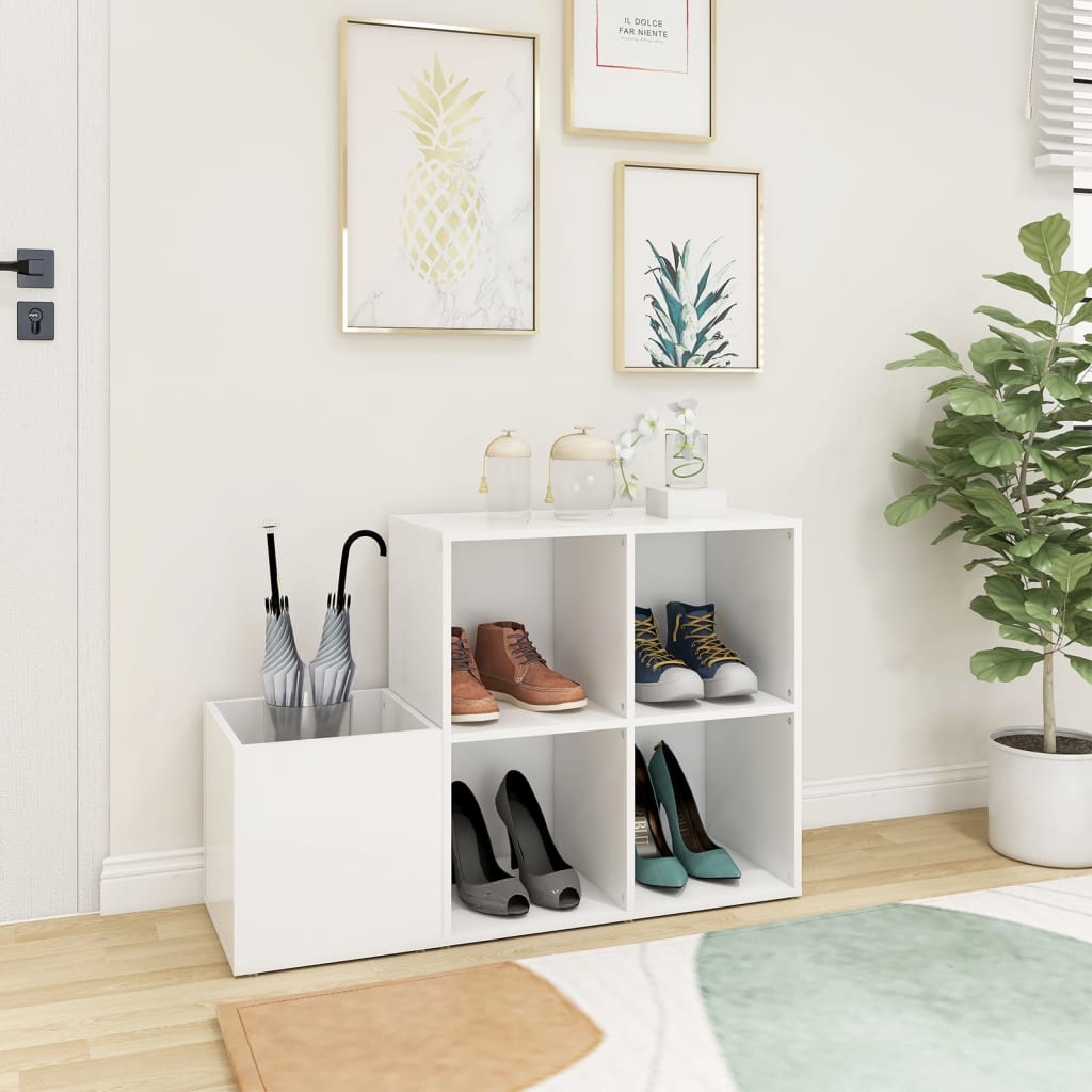 VidaXL Opbergkast 105x35,5x70 cm spaanplaat wit
