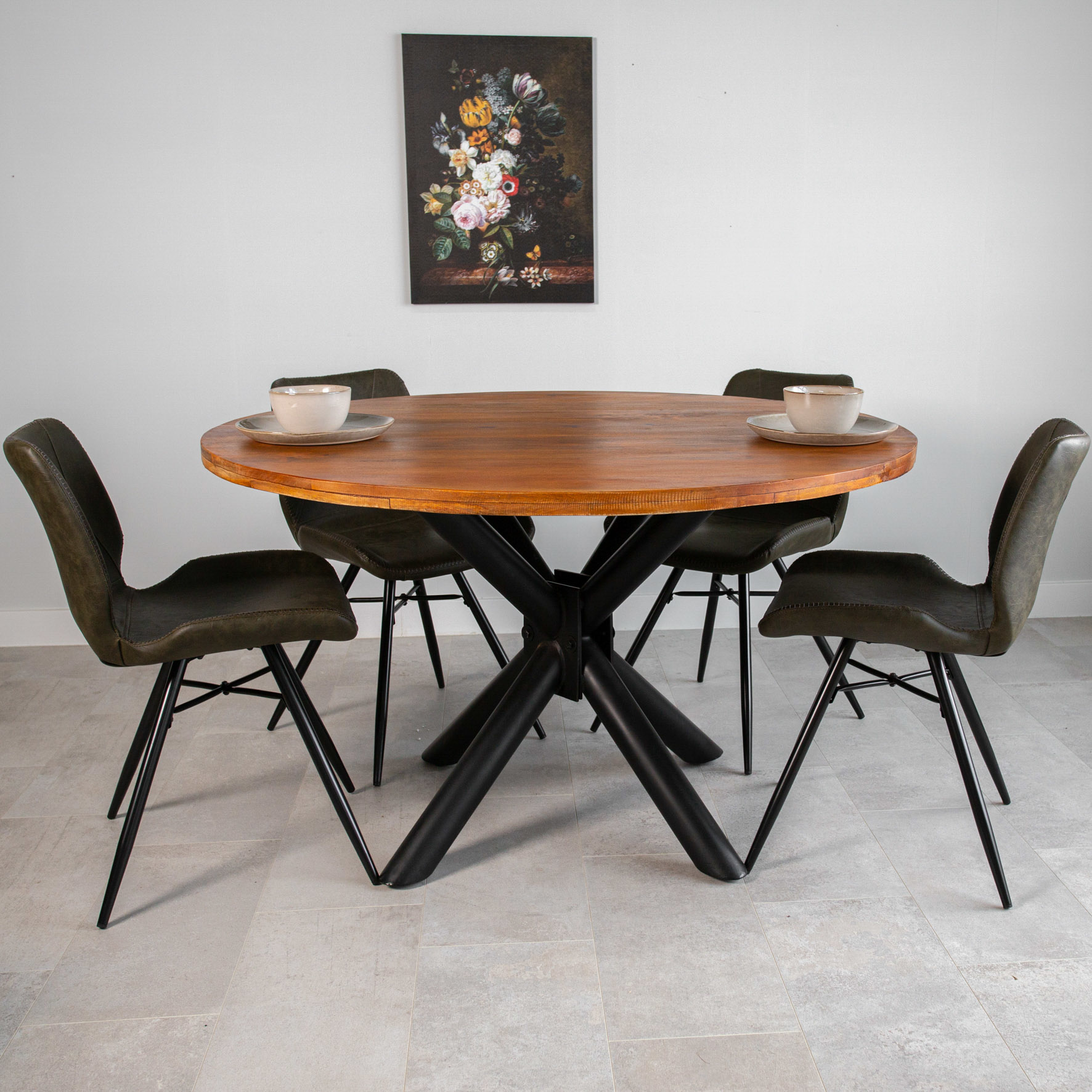 KantoormeubelenPlus Eet - Vergadertafel Faskruosfjorour Rond diameter 130 cm