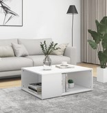 VidaXL Salontafel 90x67x33 cm spaanplaat wit