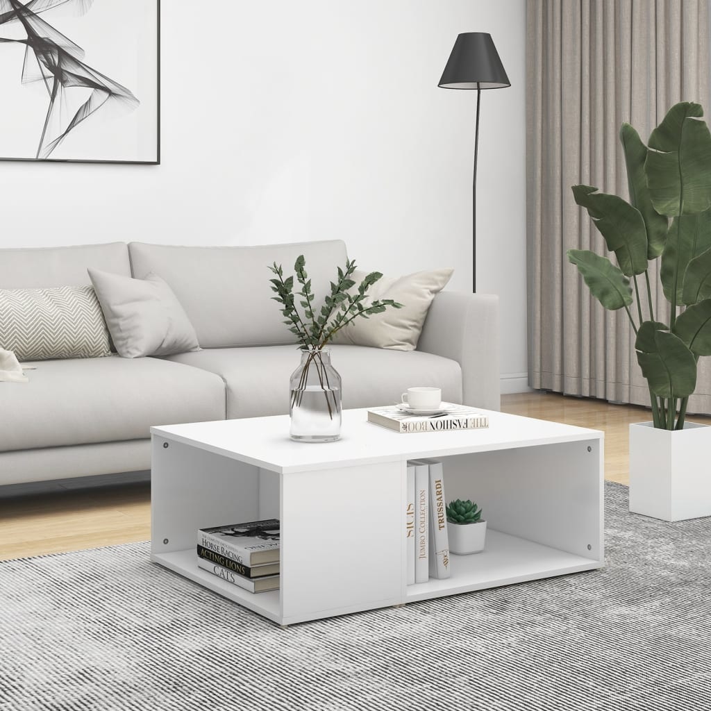 VidaXL Salontafel 90x67x33 cm spaanplaat wit