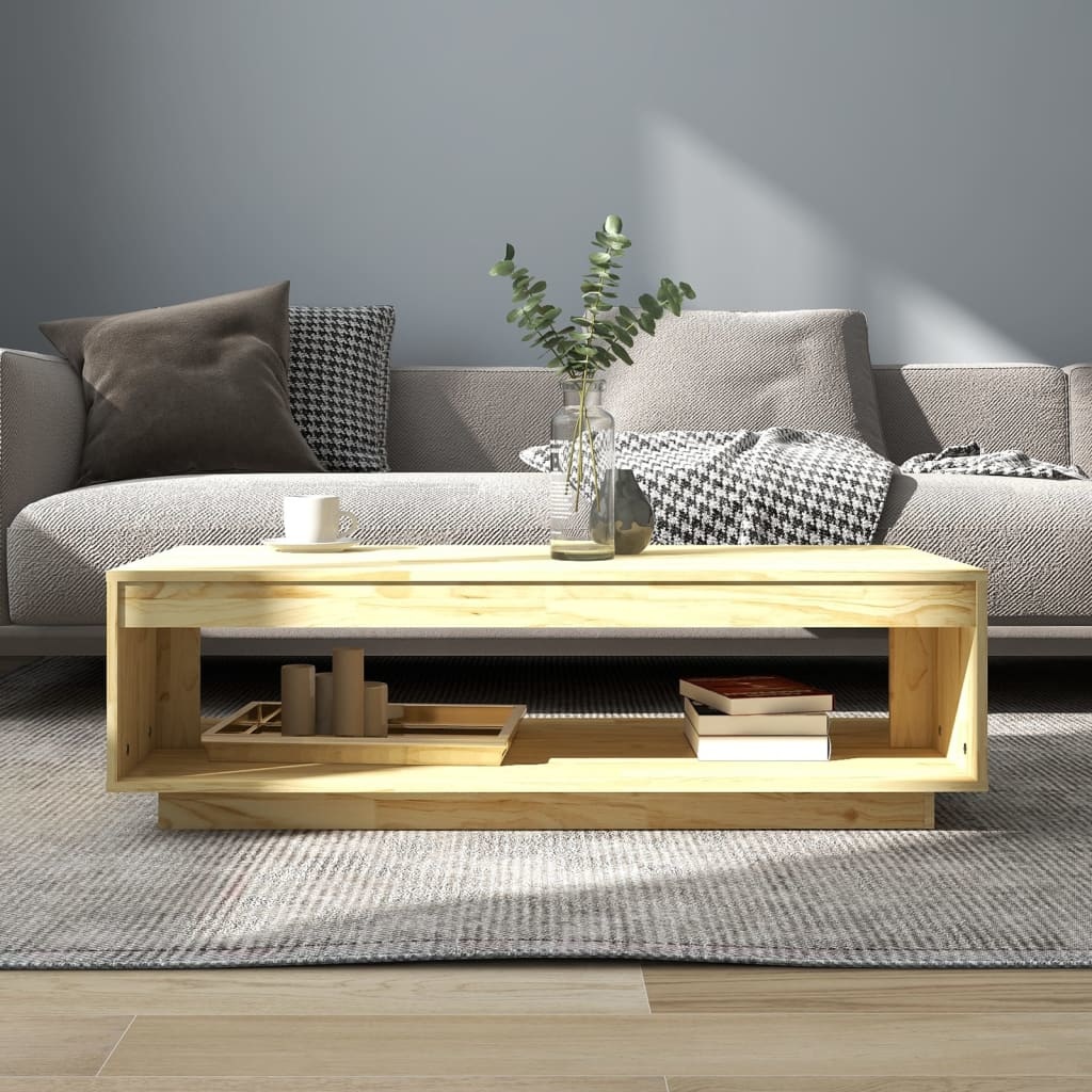 VidaXL Salontafel 110x50x33,5 cm massief grenenhout