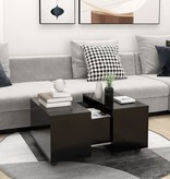 VidaXL Salontafel 60x60x38 cm spaanplaat zwart