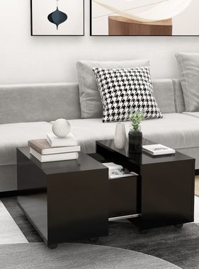 VidaXL Salontafel 60x60x38 cm spaanplaat zwart
