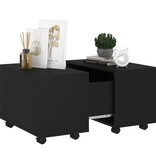 VidaXL Salontafel 60x60x38 cm spaanplaat zwart