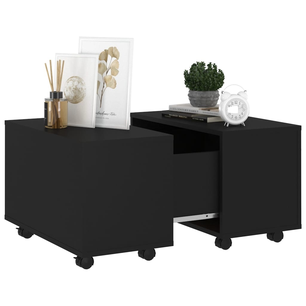 VidaXL Salontafel 60x60x38 cm spaanplaat zwart