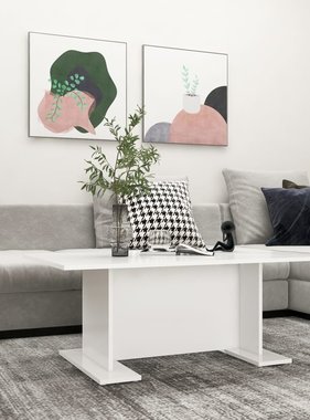 VidaXL Salontafel 103,5x60x40 cm spaanplaat wit