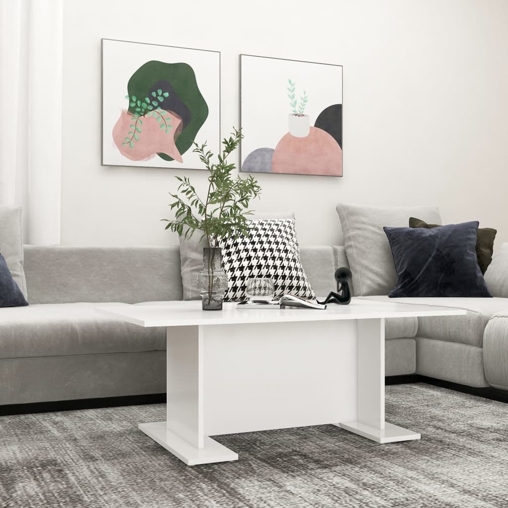VidaXL Salontafel 103,5x60x40 cm spaanplaat wit