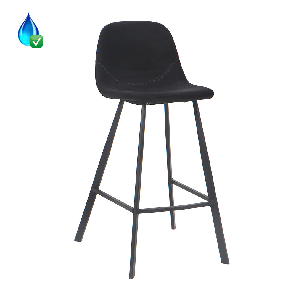 KantoormeubelenPlus Barkruk Sund Velvet of Eco Leer