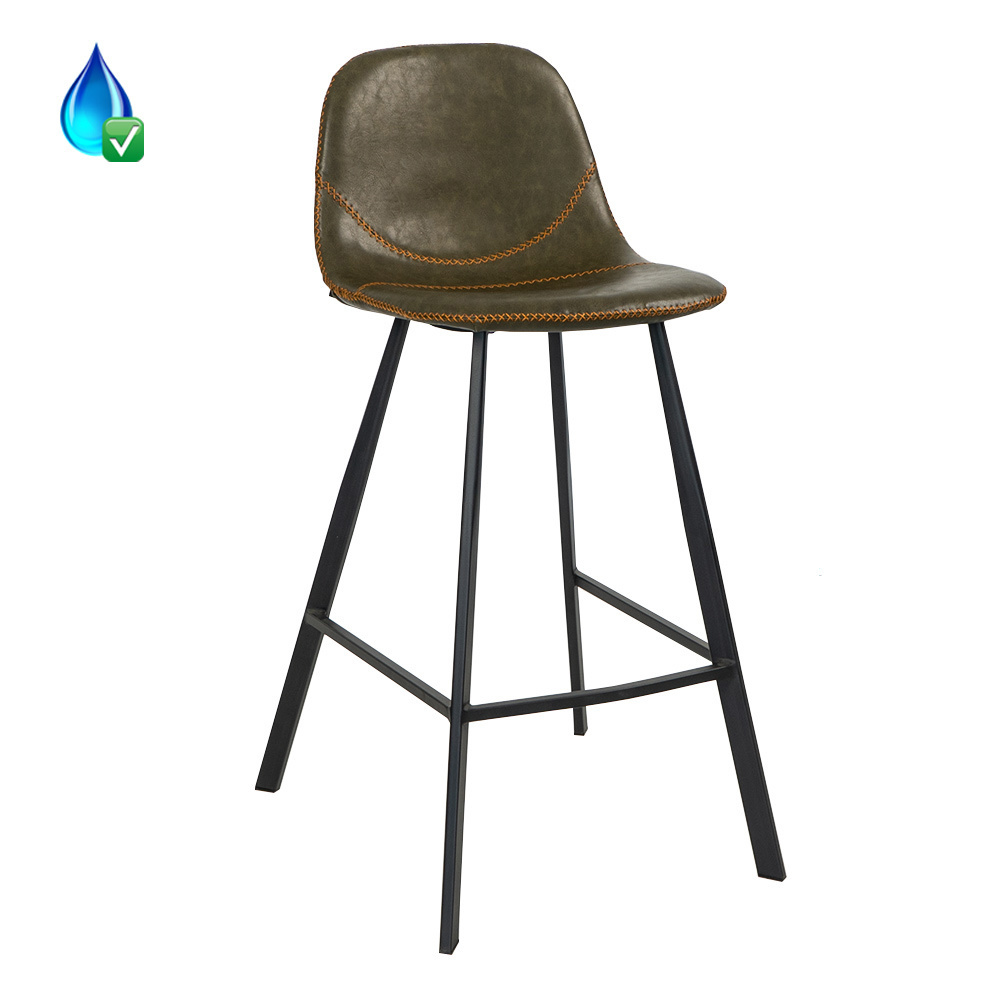 KantoormeubelenPlus Barkruk Sund Velvet of Eco Leer